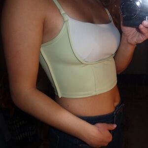 Stylish Light Green Sports Crop Top